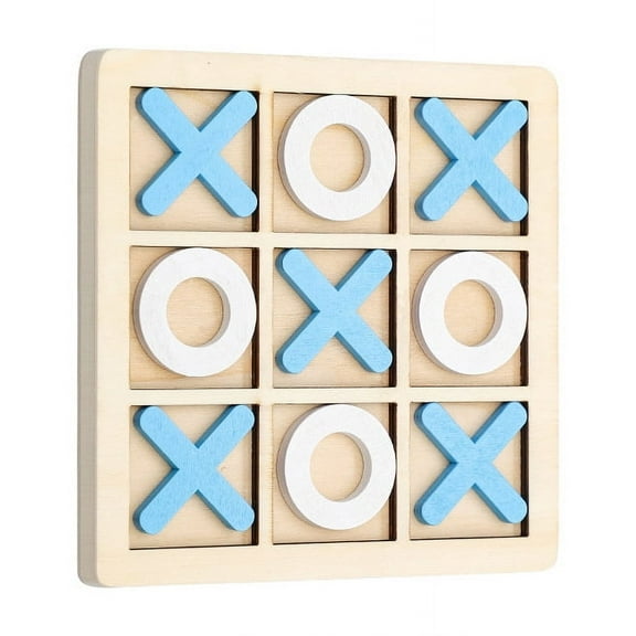 Solid Wooden Tic Tac Toe Board Game - Perfect for Family Fun and Backyard Entertainment!