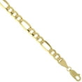 thumbnail image 1 of Solid Yellow 10K Gold 5.5mm Figaro Chain Bracelet for Men and Women Concave High Polished 8 inch, 1 of 3