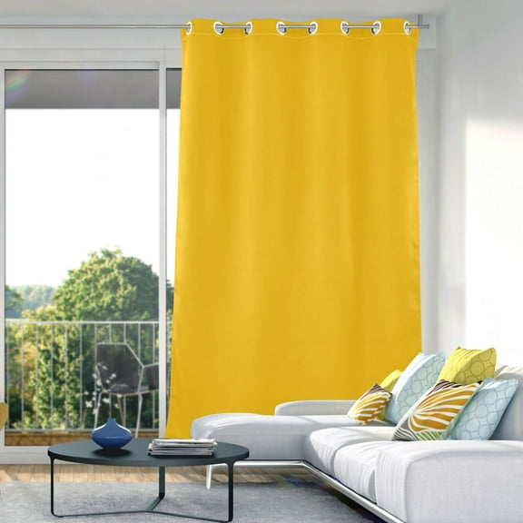 Solid Yellow Blackout Curtains 84"x52" Thermal Insulated Curtain 1 Panel
