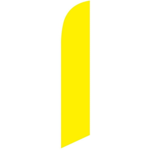 Solid Yellow Feather Banner Swooper Flag Sign, Replacement Flag Only