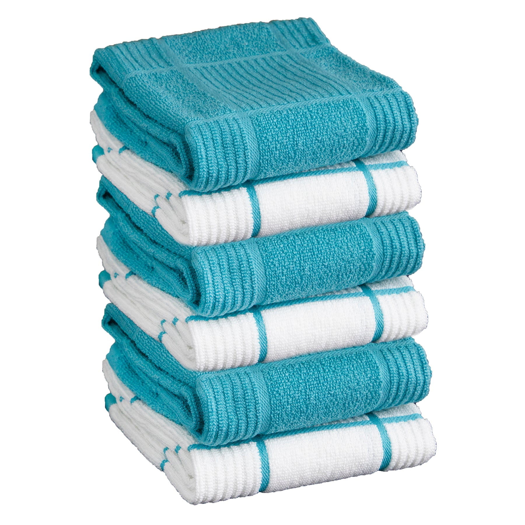 Breeze Blue and White Cotton Terry Kitchen Towel Set
