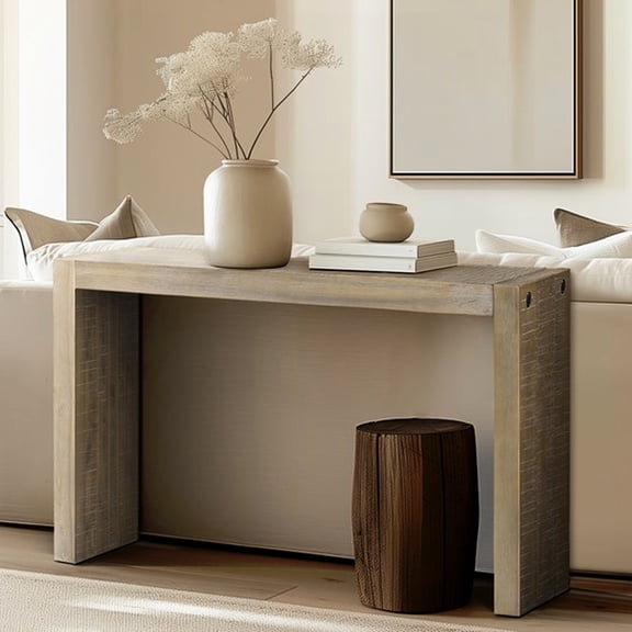 Solid and Manufactured Wood - Dual-use as Console or Counter - Living Room - Assembly with Tools