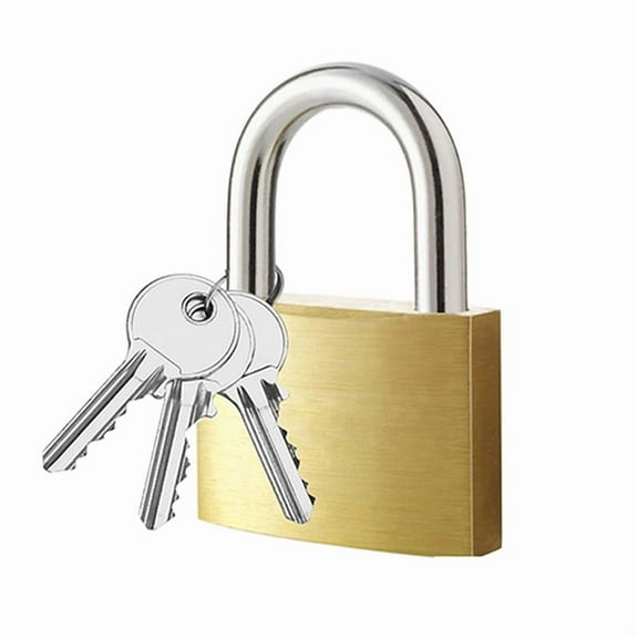 Solid brass padlock, outdoor padlock, 2.36-inch key padlock, school gymnasium storage cabinet, fence, toolbox, snap-on storage one