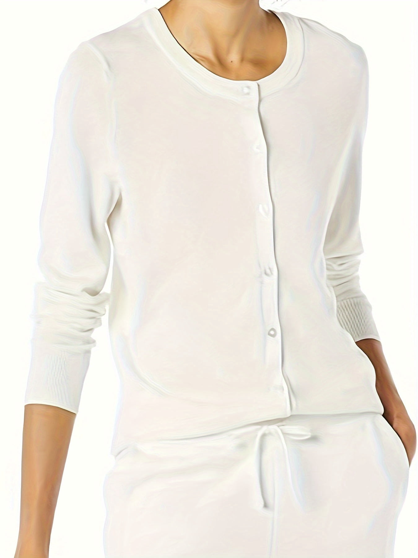 Solid Color Lace-Up Long Sleeve Cardigan Shirt