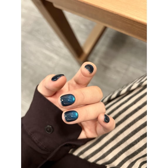 Solid color glass beads cat's eye pure hand-worn nail ins style simple and white advanced sense nail patch fake nails