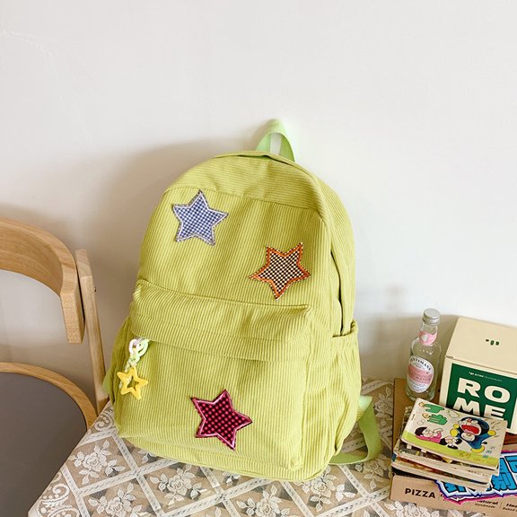 Solid color versatile star backpack, cute and stylish
