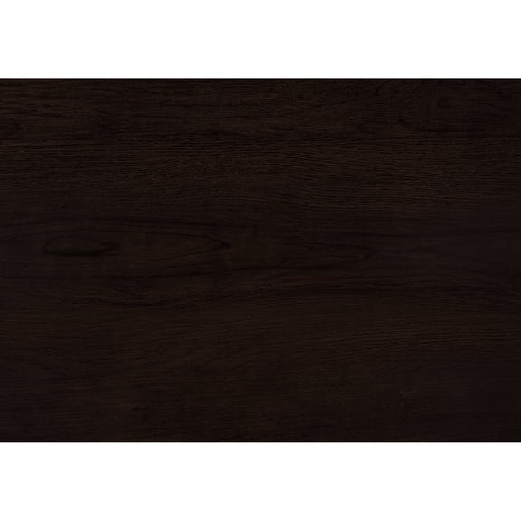 Solid panel espresso colored corner console table for entryway and bedroom in small spaces