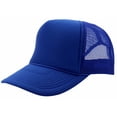 thumbnail image 1 of Solid poly foam front mesh back trucker cap (Royal Blue), 1 of 5
