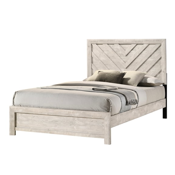 Solid wood, chevron headboard pattern - Add a touch of sophistication to your room
