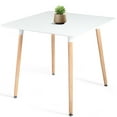 thumbnail image 1 of Solid wood dining table, Modern square bar table, Mid-century square dining table, Small dining table for Kitchen Dining Room & Living Room, 1 of 5