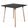 thumbnail image 1 of Solid wood dining table, Modern square bar table, Mid-century square dining table, Small dining table for Kitchen Dining Room & Living Room, 1 of 5