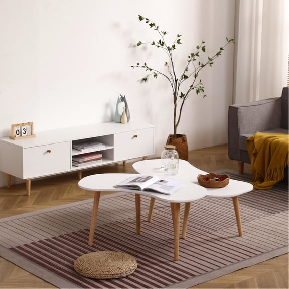 Solid wood legs - Easy installation - Living room decor - Enough room for decoration