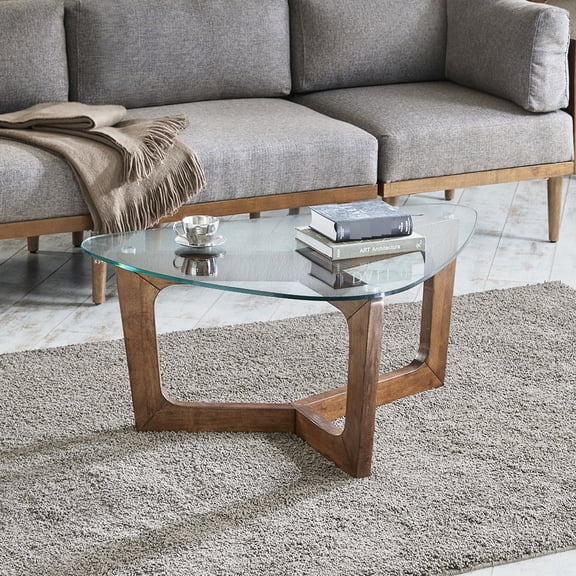 Solid wood material & triangle coffee table - Add a unique element to your home decor with this piece