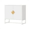 thumbnail image 1 of Solid wood square shape handle 2 doors sideboard, 1 of 9