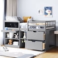 thumbnail image 1 of Solid wood twin low loft bed with two storage drawers - Durable and provides practical storage, 1 of 2