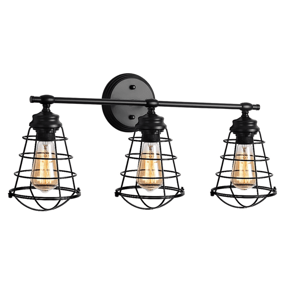 SolidPal Industrial Metal Wall Sconce, Vintage Wire Cage Wall Lamp E26 Base for Bedroom Porch Garage Farmhouse Decor