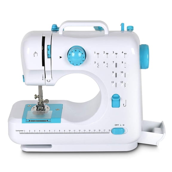 SolidPal Portable Mini Electric Sewing Machine, 12 Stitches 2 Speeds with Foot Pedal & LED Light for Beginners Home Use