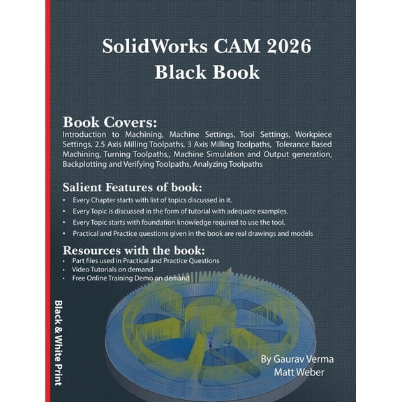 SolidWorks CAM 2026 Black Book, (Paperback)