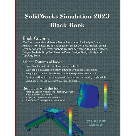 SolidWorks Simulation 2023 Black Book, (Paperback)