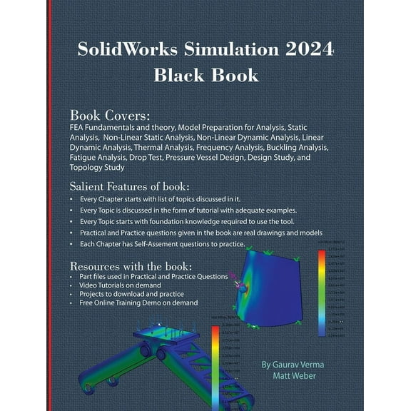 SolidWorks Simulation 2024 Black Book, (Paperback)