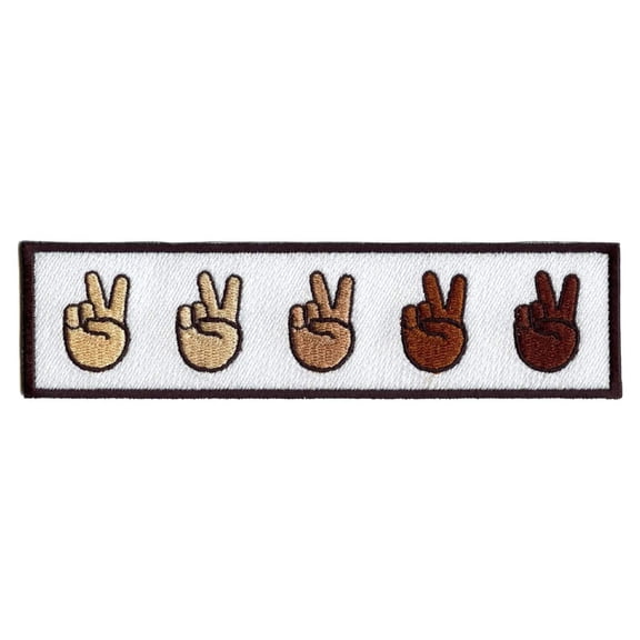 Solidarity Emoji Peace Signs Embroidered Iron On Patch
