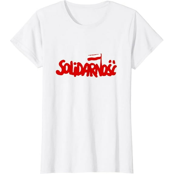 Solidarity / Solidarnosc | White & Red flag T-shirt 1980s T-shirt