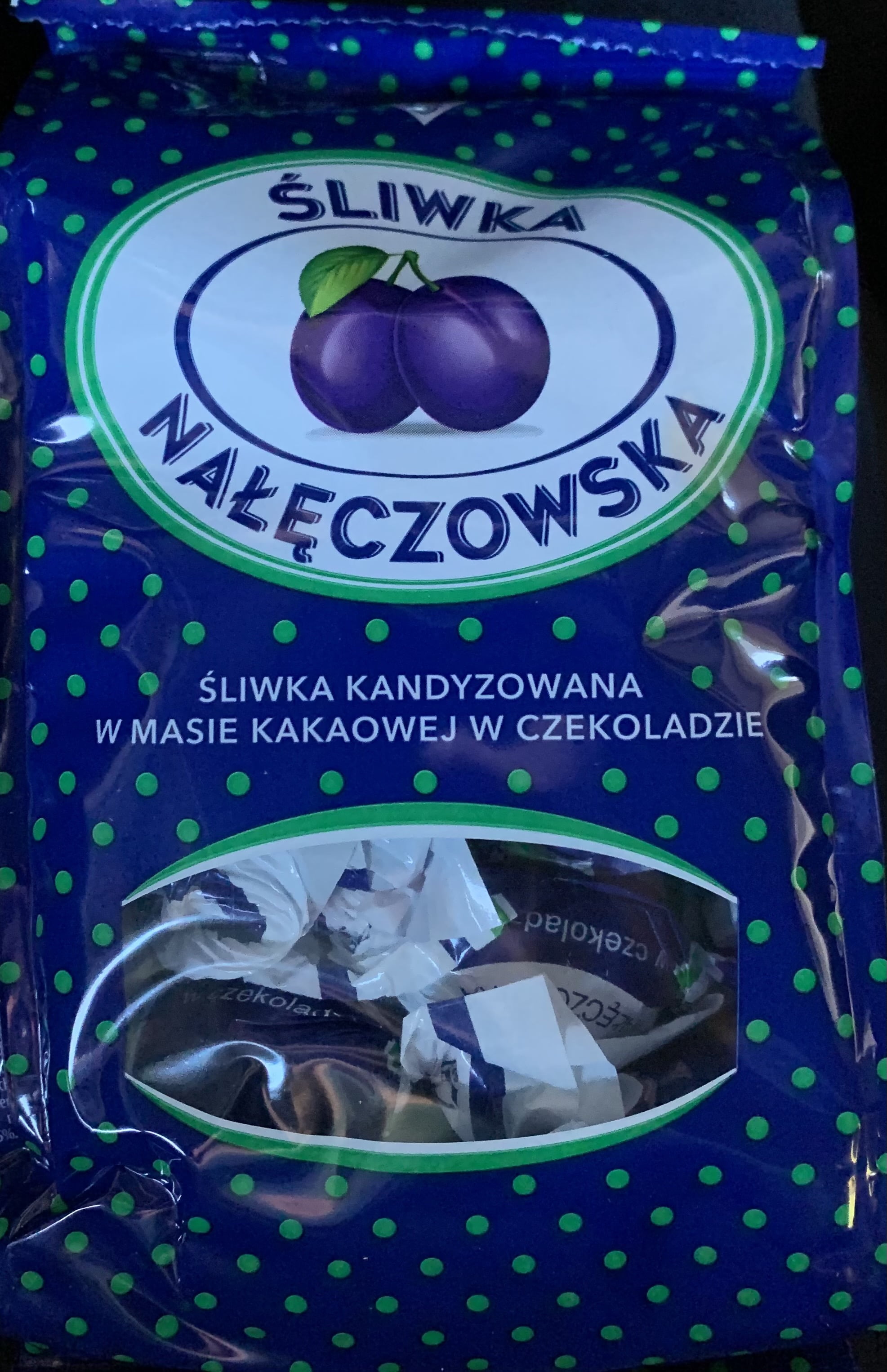 Solidarnosc Candied Plums in Dark Chocolate Sliwka Naleczowska (12.34  Ounces)