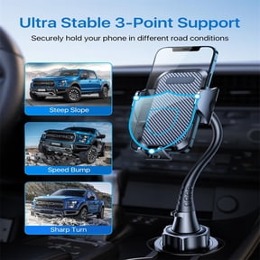 andobil Upgraded 15" Cup Holder Phone Holder, Solidest & Adjustable Military-Grade Long Gooseneck Cup Phone Holders for Your Car Truck, Car Phone Holder for iPhone 17 Pro Max 16 15 14/Samsung/Pixel