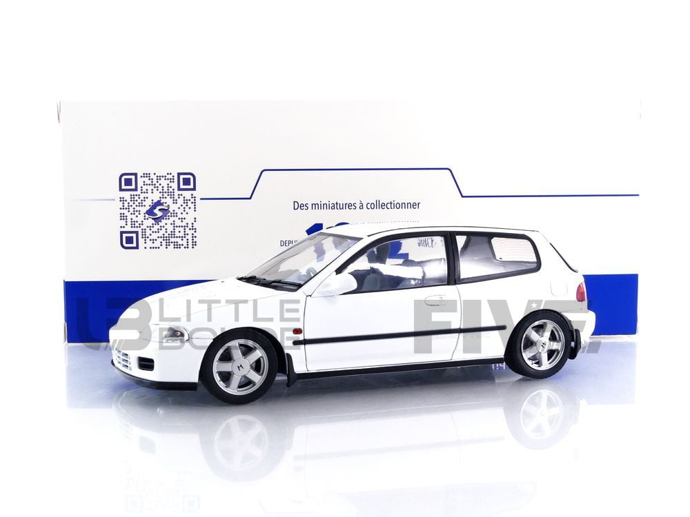 Solido 1:18 Scale Honda Civic EG6 White 1991 Die-Cast Model Car - Collectible Miniature