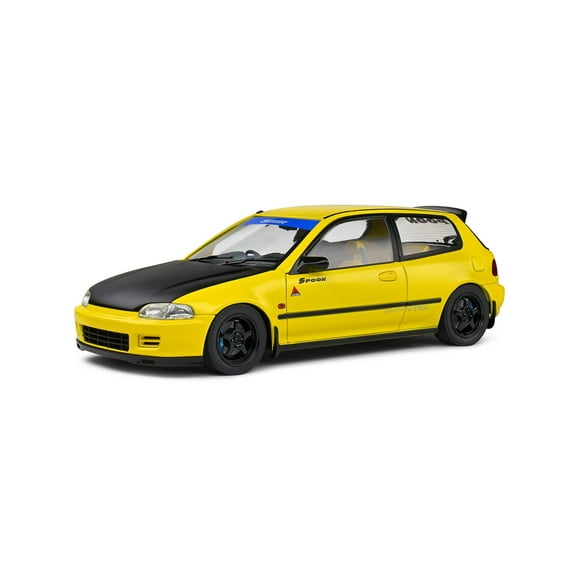 Solido 1991 Honda Civic EG6 Spoon Version Yellow Carnival w/ Black Hood 1:18
