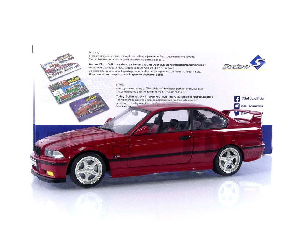 Solido 1994 BMW E36 Coupe M3 Streetfighter Imola Red 1:18