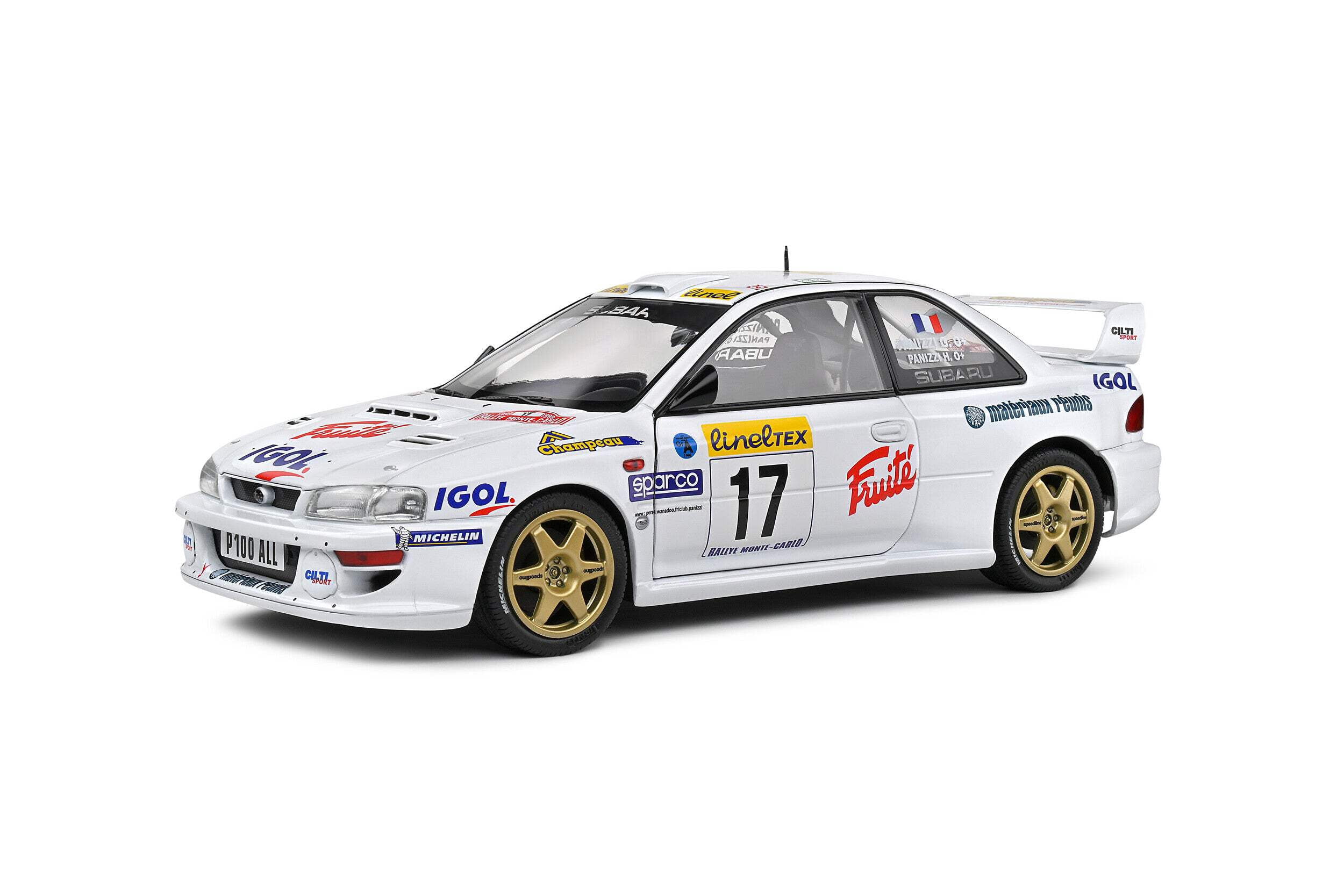 702-040 ソリド 1/18 スバル IMPREZA 22B RALLYE Solido 1999 Subaru Impreza 22b S5 WRC #17 Panizzi Rallye Monte