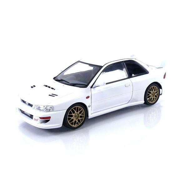 1998 Subaru Impreza 22B RHD (Right Hand Drive) Pure White with Gold Wheels 1/18 Diecast Model Car by Solido