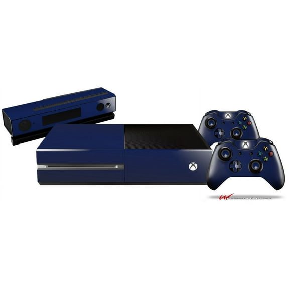 Solids Collection Navy Blue - Skin Bundle Decal Style Skin fits XBOX One Console Original, Kinect and 2 Controllers (XBOX SYSTEM NOT INCLUDED)