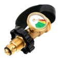 thumbnail image 1 of Solimeta Universal Fit POL Propane Tank Adapter with Gauge Converts POL to QCC1, Propane Tank Gauge, Level Indicator, Gas Pressure Meter for RV Camper, Cylinder, BBQ Gas Grill, Heater, 1 of 6