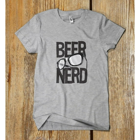 Beer Nerd T-Shirt, One of a Kind, Ringspun Cotton, Drink Local Beer, 3XXLarge, Gray