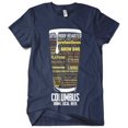 thumbnail image 1 of Columbus Beer Shirt - Vintage Navy Blue, 2XL | Typography Print Beer Lover Gift for Men, 1 of 2