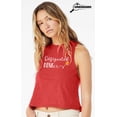 thumbnail image 1 of Solin Designated Dinker Women's Pickleball Racerback Crop Tee, Fun Gift, Heather Red, X-Large, 1 of 2