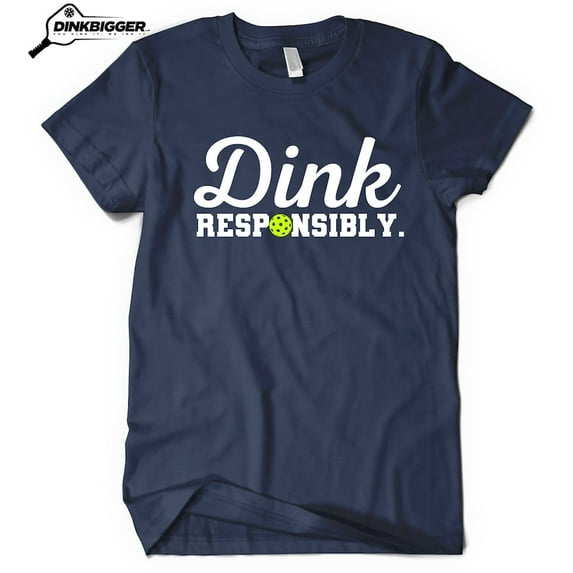 Dink Responsibly - Premium Pickleball T-Shirt - Funny Pickleball Print Tee - Light Blue 2X
