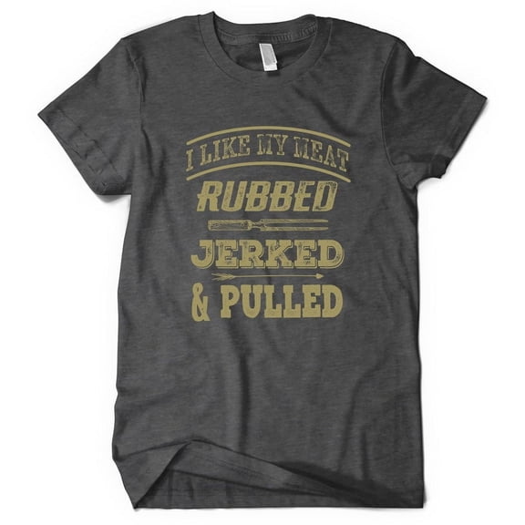 Meat Rubbed Beer Shirt - Dark Heather Gray, 2X H | Typography Print Beer Lover Gift