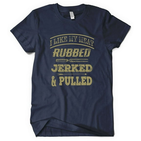 Meat Rubbed Beer Shirt - Vintage Navy, 2X H | Typography Print Beer Lover Gift
