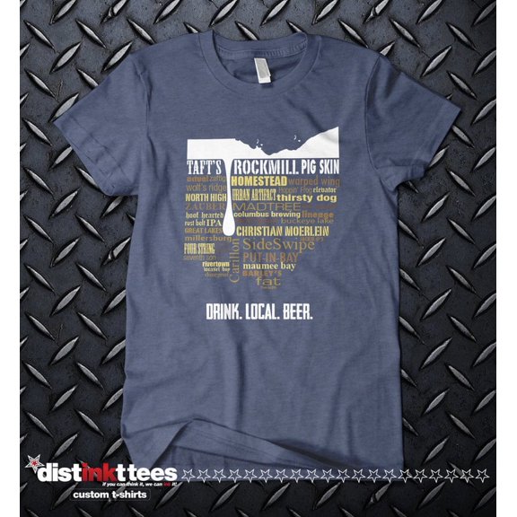 Craft Beer Lover Gift, Typography Print, Christmas Gifts, Navy X-Large