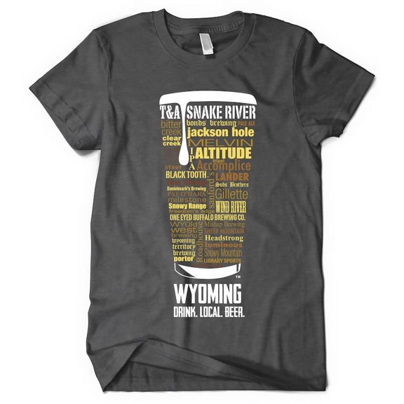 Ohio Craft Beer Typography T-Shirt - Dark Heather, XL Size | Custom Christmas Gift