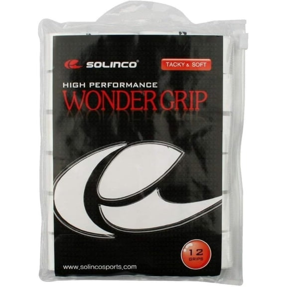 Solinco High Performance 12 OverGrips Pack, Wonder 12 Grip Pack - White