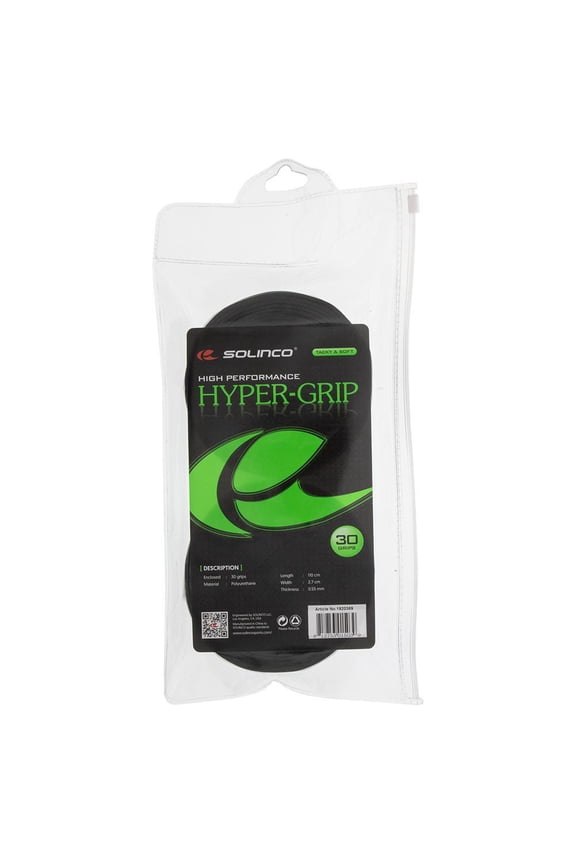 Hyper Extra Tacky Tennis Over Grip Black 30 Pack