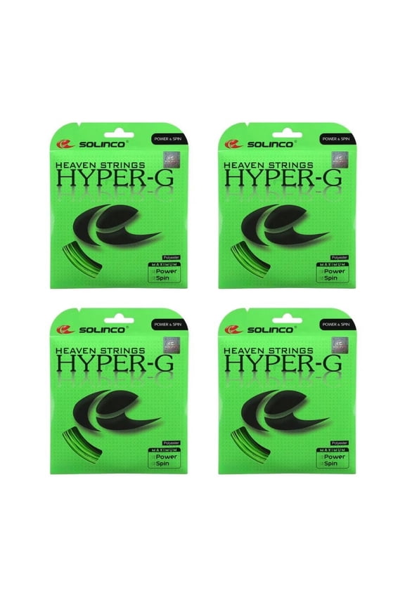 Hyper G Tennis String - 4 Packs Green, 17g