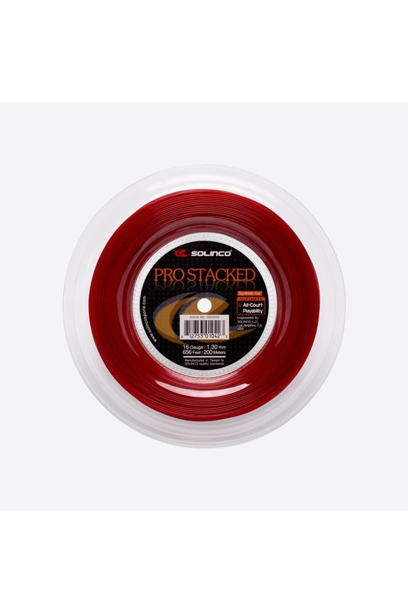 Pro Stacked Tennis String Reel 660ft/200m Red