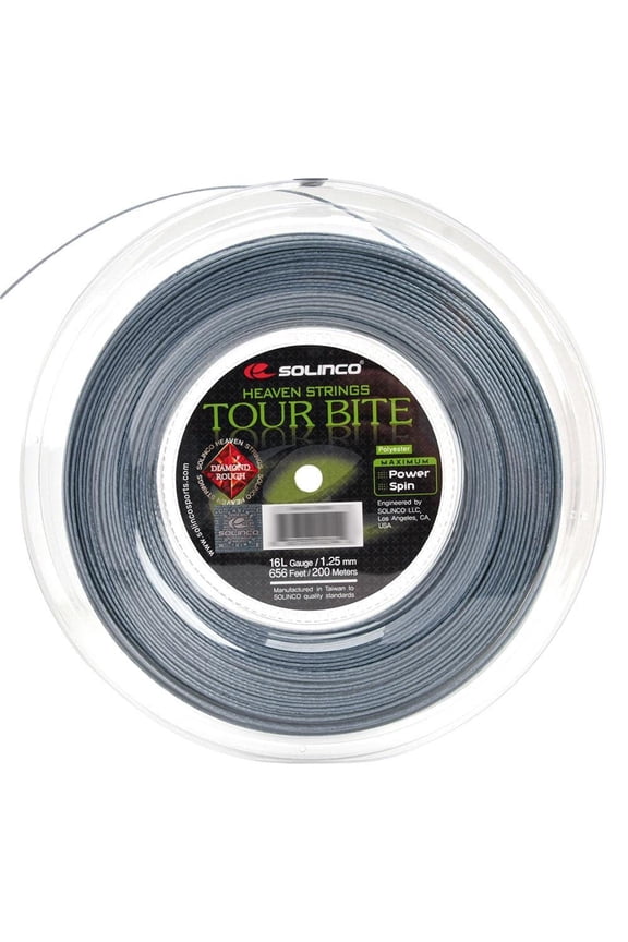 tour bite diamond rough tennis string reel-16l-silver