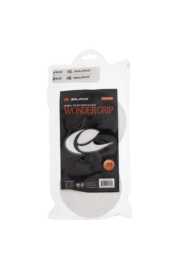 Wonder Tacky Tennis Over Grip White 30 Pack