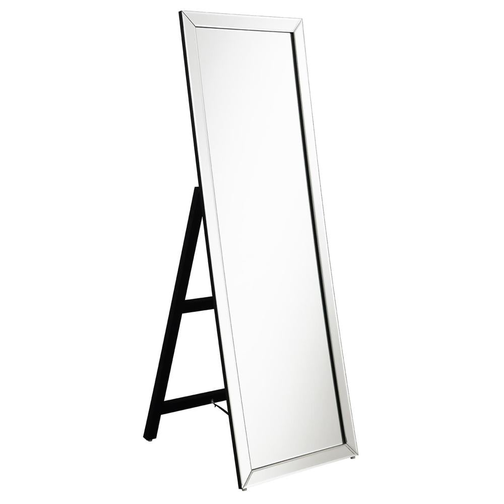 Silver Full Length Freestanding Rectangular Mirror